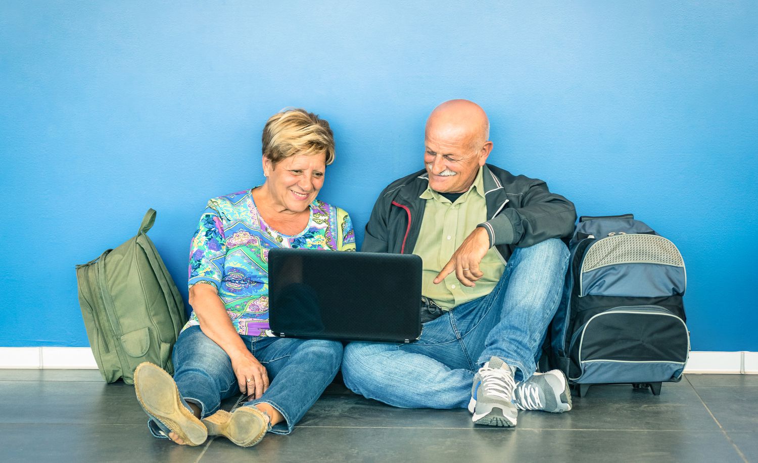 Even if you have nowhere to sit, waiting at the airport is so much better with a Wi-Fi connection.