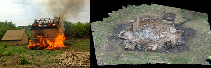 Nebelivka house burning