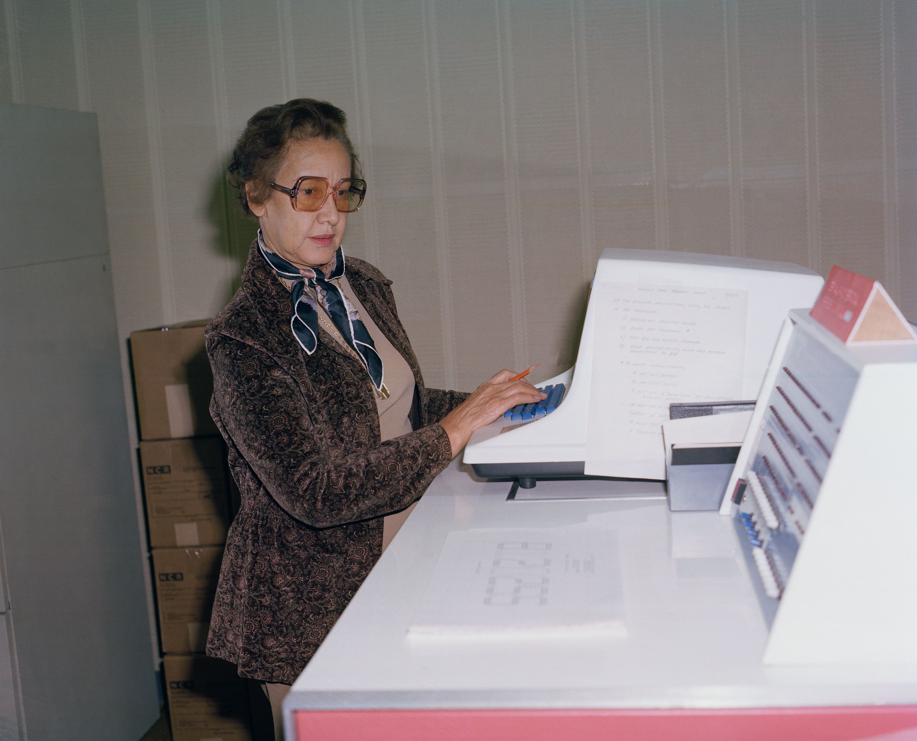 Katherine Johnson at NASA Langley Research Center in 1980.